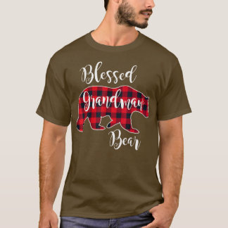 T-shirt Blessé Grand-Mère Ours Rouge Buffalo Check Plaid G