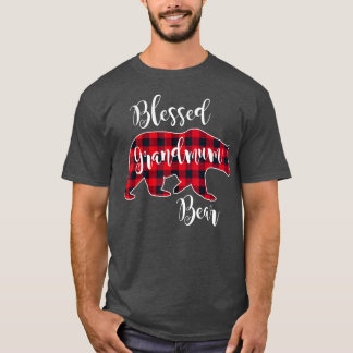 T-shirt Blessé Grand-Mère Ours Rouge Buffalo Check Plaid G