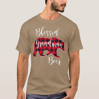 T-shirt Blessé Grand-Mère Ours Rouge Buffalo Check Plaid G
