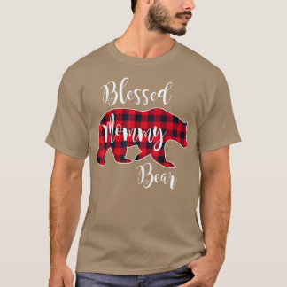 T-shirt Blessé maman Ours Buffalo Vérifier Plaid Motif Mam