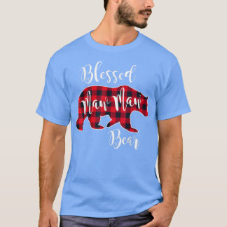 T-shirt Blessé Maw Maw Bear Buffalo Check Plaid Motif M