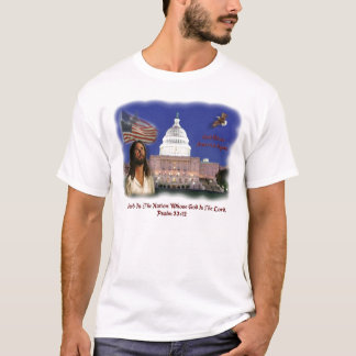 T-shirt Blessed est la nation dont le Dieu est le seigneur