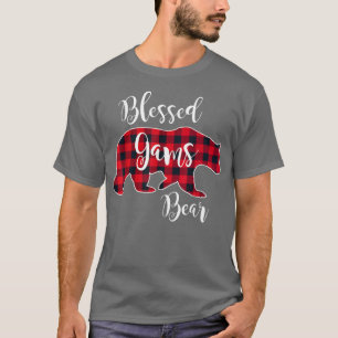 T-shirt Blessed Gams Bear Red Buffalo Check Plaid Fun Gran