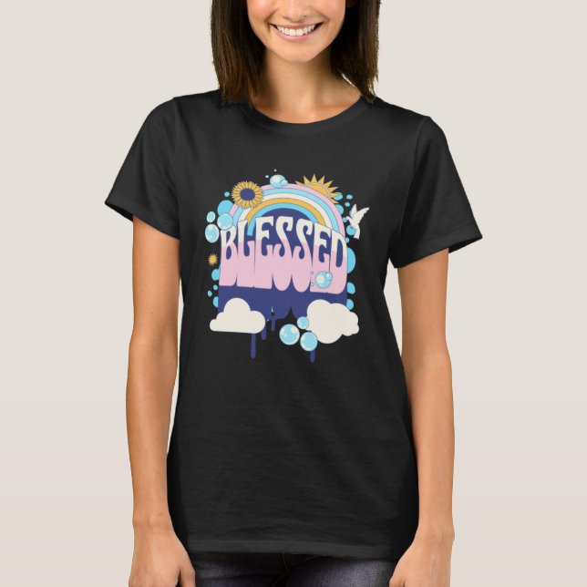 T-shirt Blessed Goddess  Wisdom Energy Empowered Women (Devant)