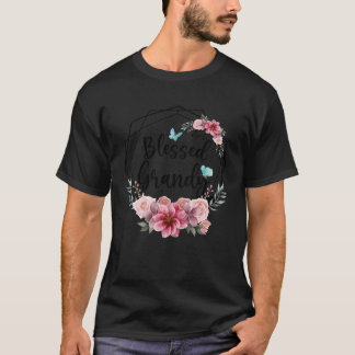 T-shirt Blessed Grandy with Floral Mother s Day 2023