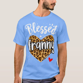T-shirt Blessed Granny Empreinte de léopard Nana Mère's Da