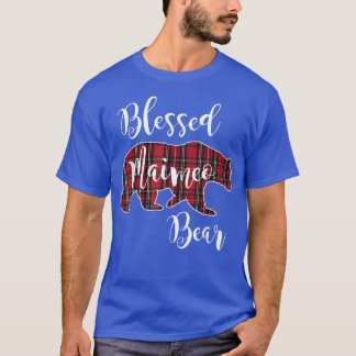 T-shirt Blessed Maimeo Bear Red Tartan Plaid Fun Grandma G