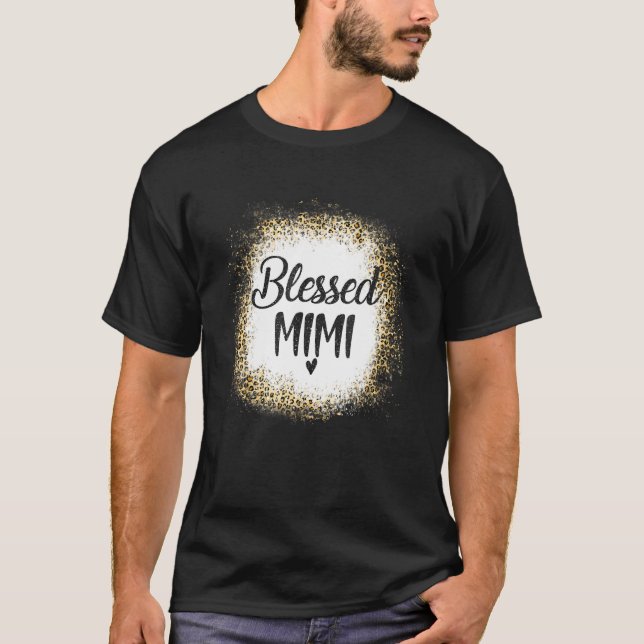 T-shirt Blessed Mimi Leopard    Best Mom Ever  Mother's Da (Devant)