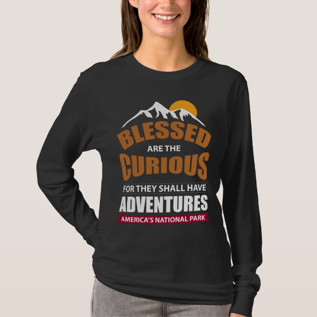 T-shirt Blessed sont la curieuse ils aura des aventures (Devant)