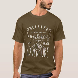 T-shirt Blessed sont les hommes marqués avec des lettres
