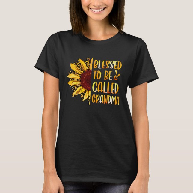 T-shirt Blessed To Be Called Grandma Cute Sunflower Mother (Devant)