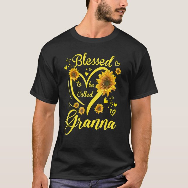 T-shirt Blessed To Be Called Granna Sunflower (Devant)