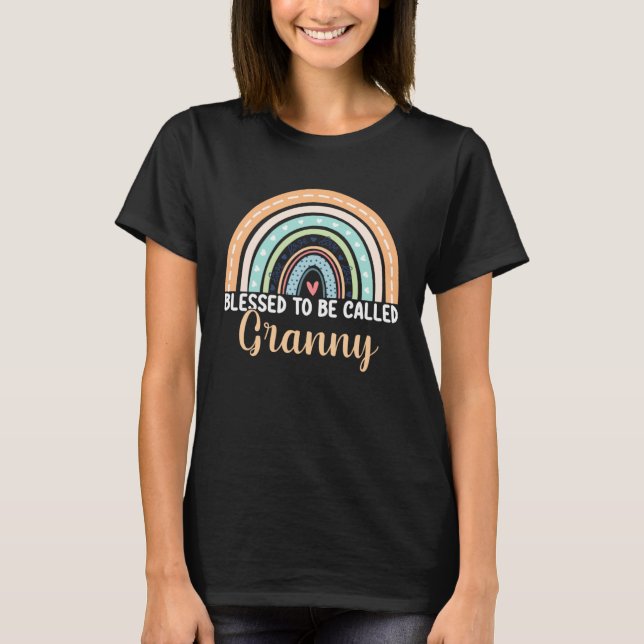 T-shirt Blessed To Be Called Granny Rainbow Mothers Day Gr (Devant)
