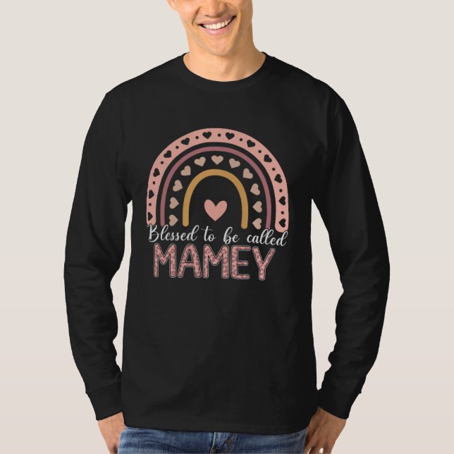 T-shirt Blessed To Be Called Mamey Leopard Rainbow Cute Mo (Devant)
