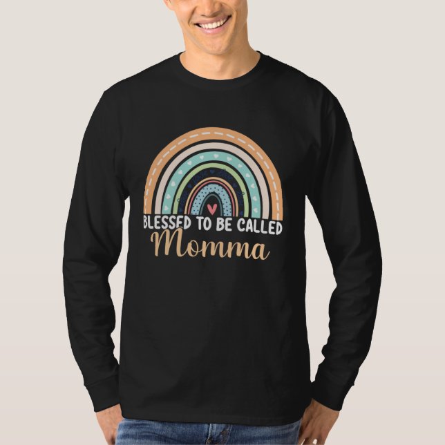 T-shirt Blessed To Be Called Momma Rainbow Mothers Day Mom (Devant)