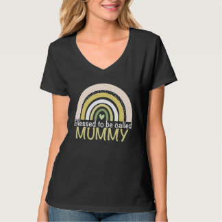 T-shirt Blessed To Be Called Mummy Boho Rainbow Mother s D