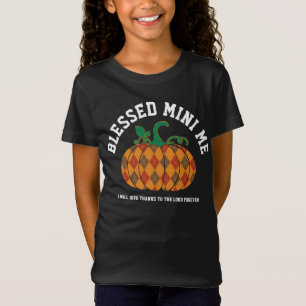 T-Shirt BLESSEE MINI ME Plaid Citrouille Thanksgiving Fall