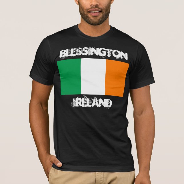 T-shirt Blessington, Irlande avec le drapeau irlandais (Devant)