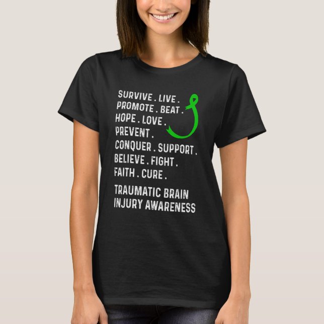 T-shirt Blessure cérébrale traumatique Survivant Beat Hope (Devant)