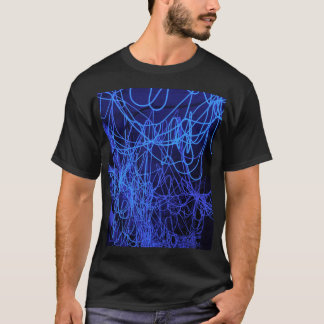 T-shirt Bleu abstrait