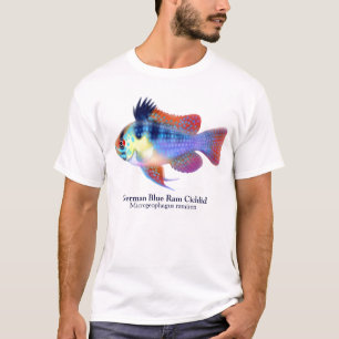 T-shirt bleu allemand de Cichlid de RAM