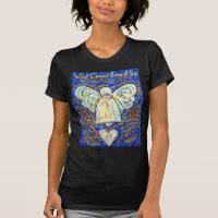 Bleu & ; Ange de cancer or - Grand