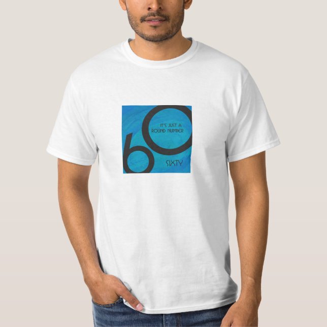 T-shirt Bleu anniversaire de 60 décennies (Devant)