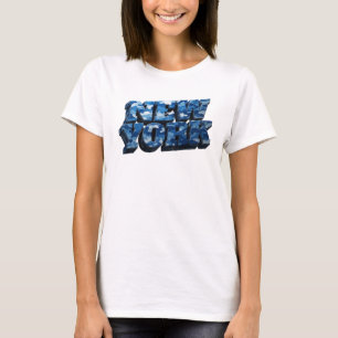 T-shirt Bleu Attrayant NEW YORK Art Porter