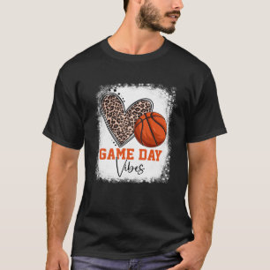 T-shirt Bleu Basketball Jour Vibes Basketball Maman
