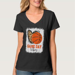 T-shirt Bleu Basketball Jour Vibes Basketball Maman