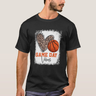 T-shirt Bleu Basketball Jour Vibes Basketball Maman