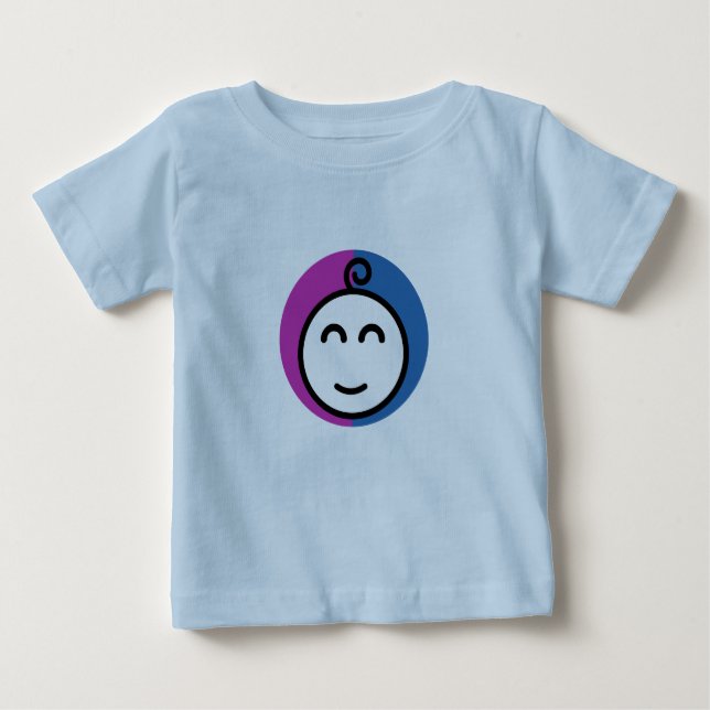 T-shirt bleu bébé (0-24M) (Devant)