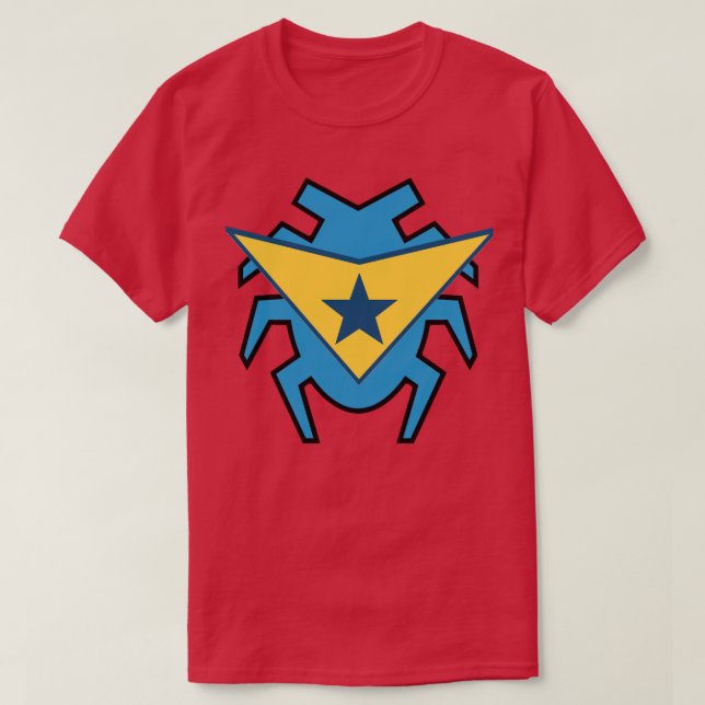 T-shirt Bleu Beetle et Booster Gold (Design devant)