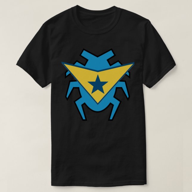 T-shirt Bleu Beetle et Booster Gold (Design devant)
