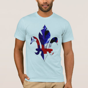 T-shirt Bleu blanc -2 de Fleur de lis Red
