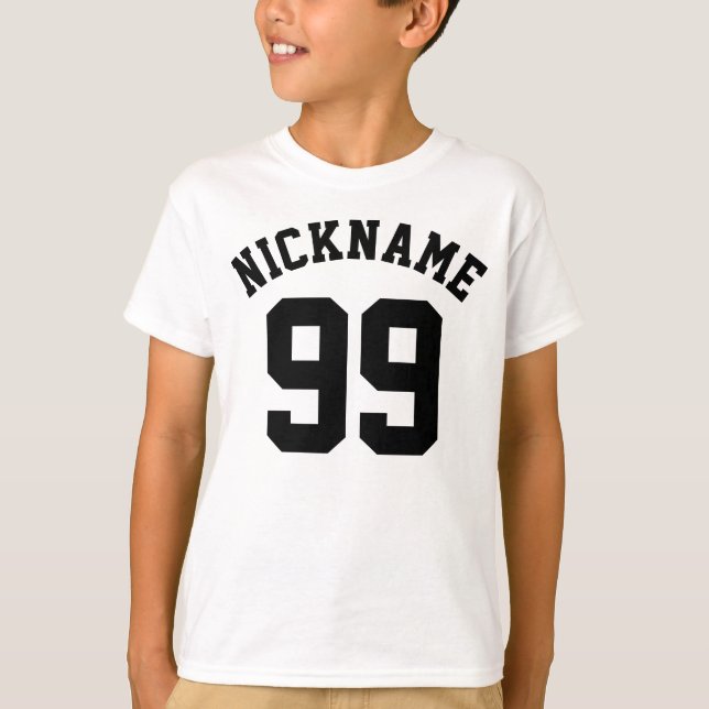 T-shirt Bleu blanc et noir enfants | Sports Jersey Design (Devant)