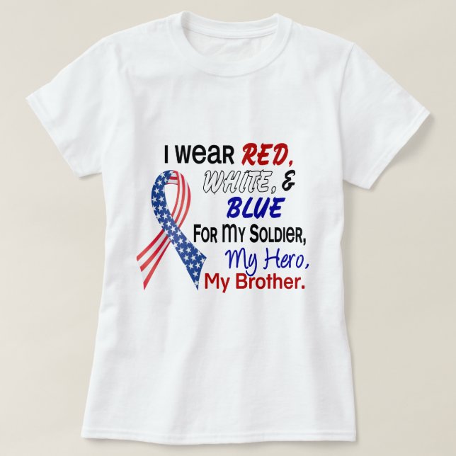 T-shirt Bleu blanc rouge pour mon frère (Design devant)