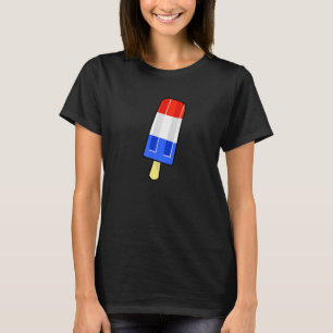 T-shirt Bleu Bleu Rouge 4 juillet Popsicle Été