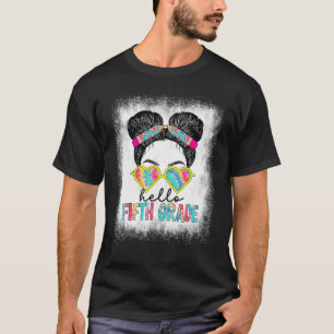 T-shirt Bleu Bonjour Cinquième Classe Petite Miss Retour À