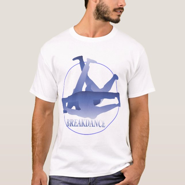 T-shirt Bleu Break Dance Performance Micro-Fibre (Devant)