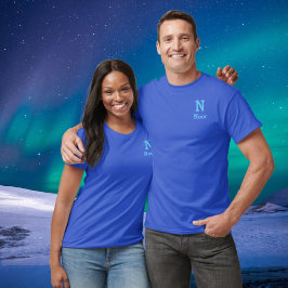T-shirt bleu ciel et royal profond personnalisé