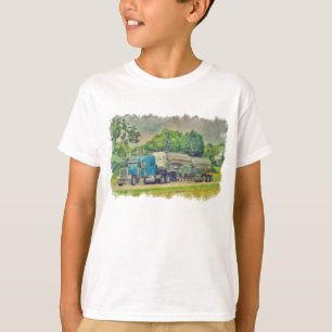 T-shirt Bleu Cisterne camion conducteur de camion