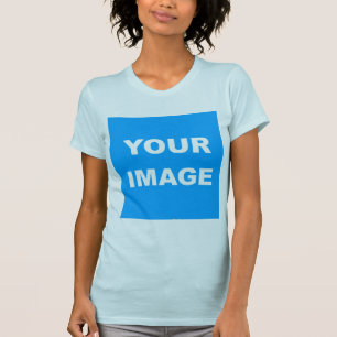 T-shirt Bleu clair Ajouter votre image Photo Logo