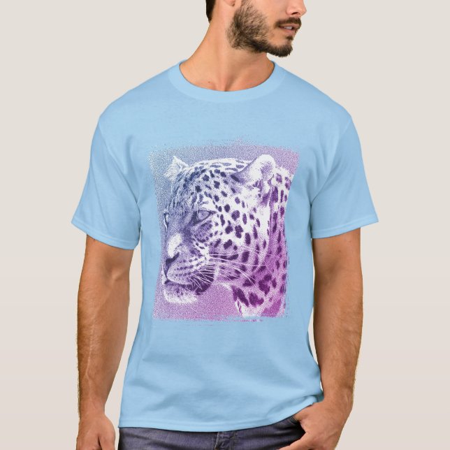 T-shirt bleu clair de base pour hommes (Devant)