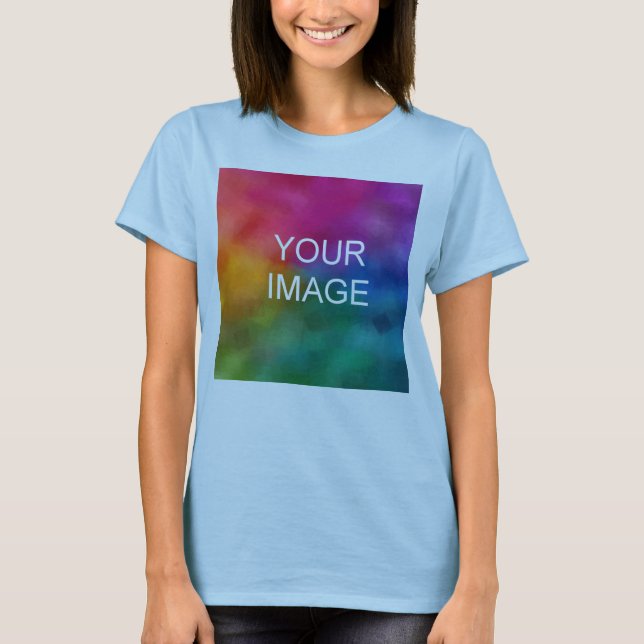 T-shirt Bleu clair tendance Élégant Modèle moderne (Devant)