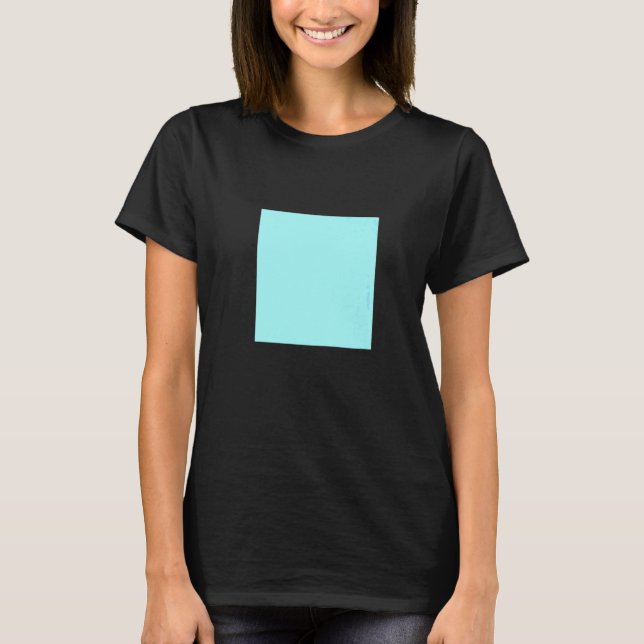 T-shirt Bleu clair Turquoise Solide Couleur Simple Plai Co (Devant)