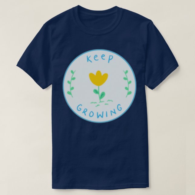 T-shirt Bleu Conserver Grossissant Sticker Grand (Design devant)