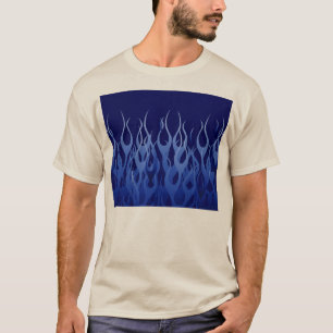 T-shirt Bleu cool sur Blue Racing Flames