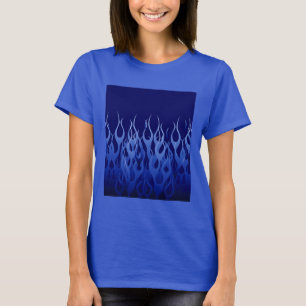 T-shirt Bleu cool sur Blue Racing Flames