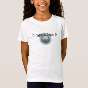 T-Shirt Bleu côtier de sable de plage moderne de Higgins